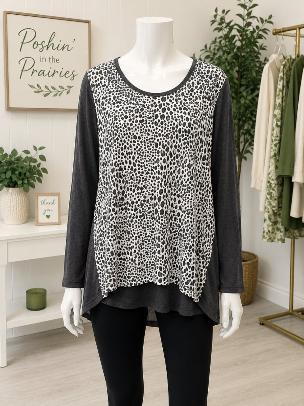 4 for $25 🐆 Paradisio Plus Animal Print Layered Top | 1X 🐆